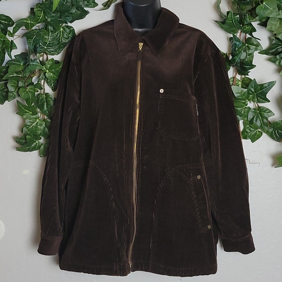 KAREN KANE Corduroy Zippered Jacket L - Picture 1 of 11